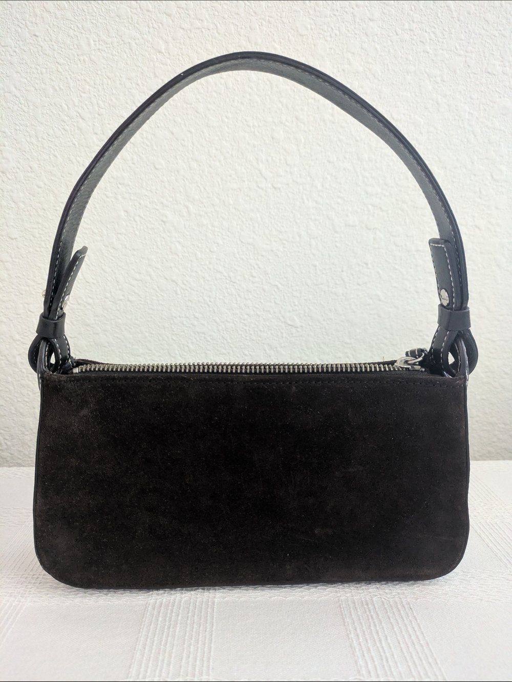 Ann Taylor Espresso Brown Suede Shoulder Bag - NWOT